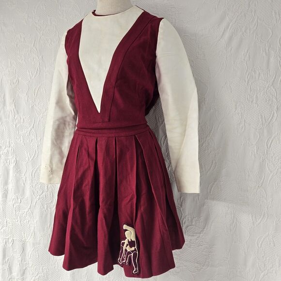 Other - Vintage 60s Wrestling Outfit Patchwork High Waist Sweater Cheerleader Costume